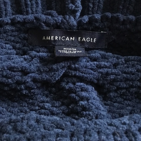 American Eagle Outfitters Cable Knit Pullover Sweater Blue Size Medium - Picture 5 of 6